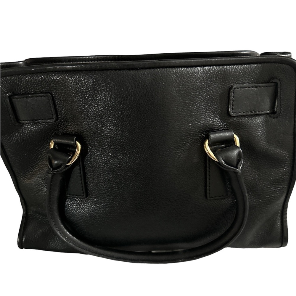 Micheal kors black leopard Hamilton bag with lock and key hood accents nice - Picture 2 of 11